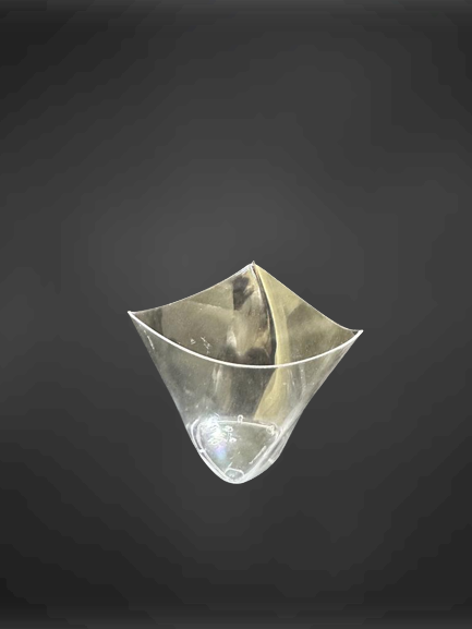 Triangle shaped dessert cup